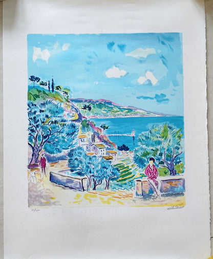 Jean-Claude Picot – Signed Limited French Riviera Lithograph, 76 × 56 cm — original seller image 1