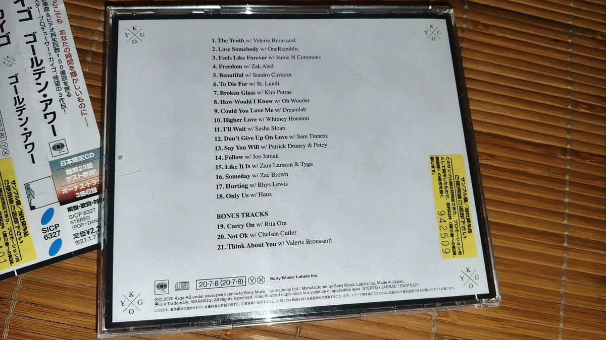 Kygo – Golden Hour – Japanese Promo CD with Obi – detail 2
