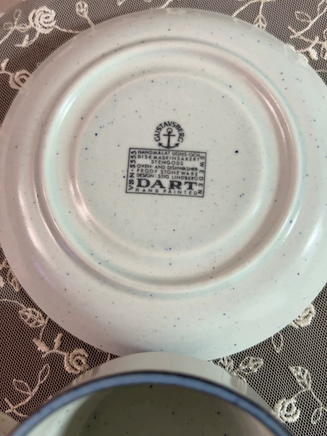 Gustavsberg DART – Blue Stripe Cup and Saucer — product detail 5