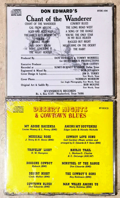 Don Edwards – Chant of the Wanderer + Desert Nights and Cowtown Blues – US 2CD Bundle