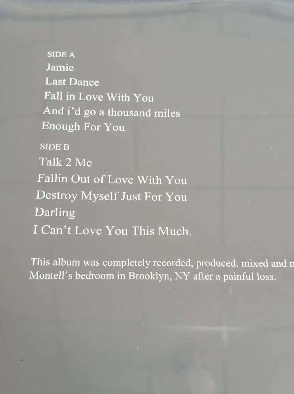 Montell Fish – Jamie Limited Cream Vinyl LP