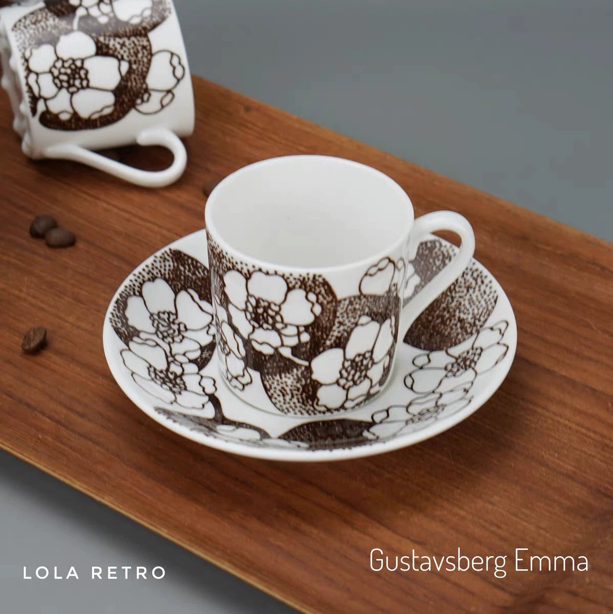 Gustavsberg Emma – Floral Cup and Saucer — product detail 2