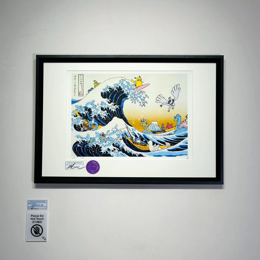 S5h – Great Wave × Pokémon – Signed Framed Print