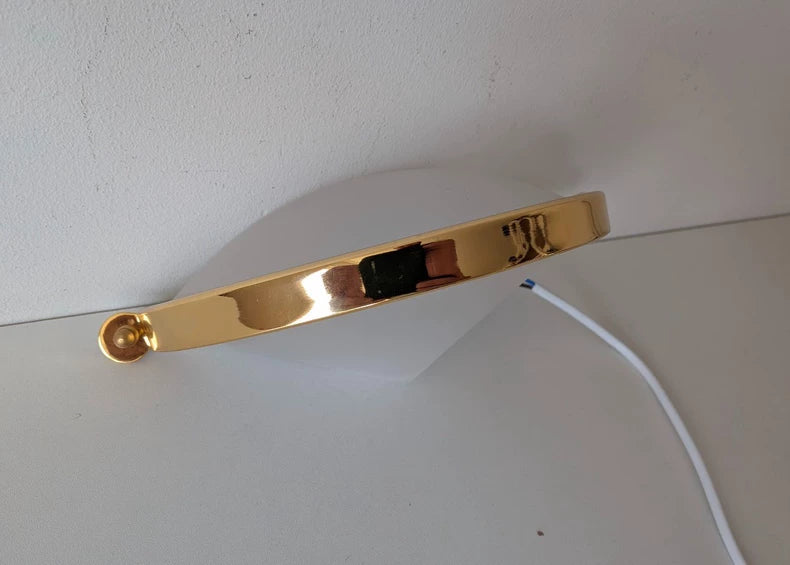 Spanish 1970s Art Deco Space-Age Glass Wall Lamp – actual product photo 7
