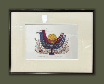 M. Ohba – Sonatina – Signed and Numbered Framed Bird Print – detail 2
