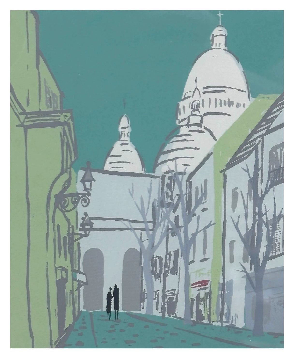 Kotaro Yoshioka – Montmartre – Signed Artist Proof Framed Screenprint – detail 6