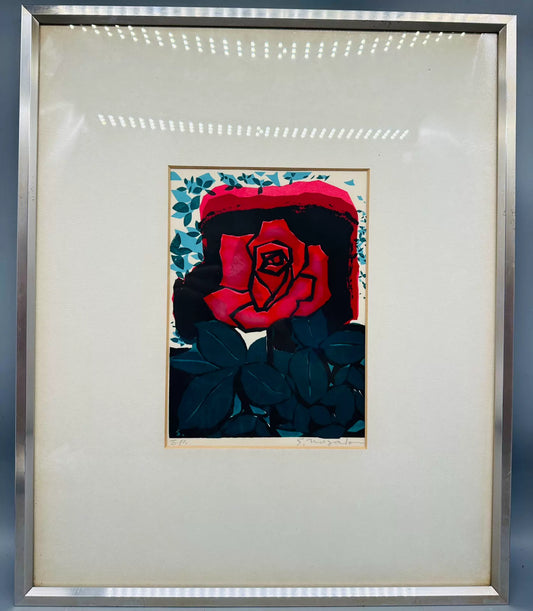 Red Rose – Signed Framed Print – actual item photograph 1
