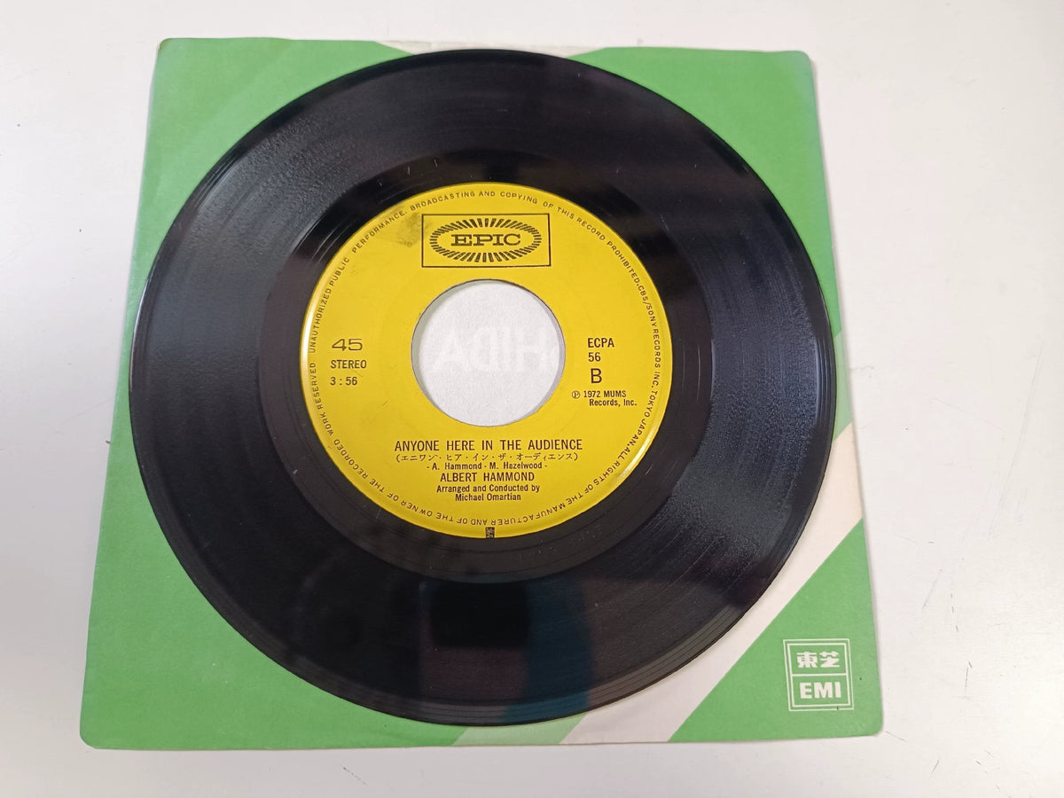 Albert Hammond – It Never Rains in Southern California – Japanese 7-Inch Single – actual item photograph 4