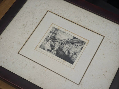Zhou Zhu – Water Lane – Framed Etching, 27/50 – actual item photograph 3