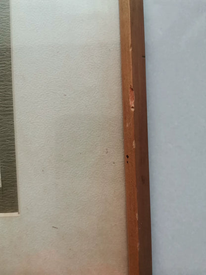 Santoka Haiku and Crow – Framed Japanese Print – detail 2