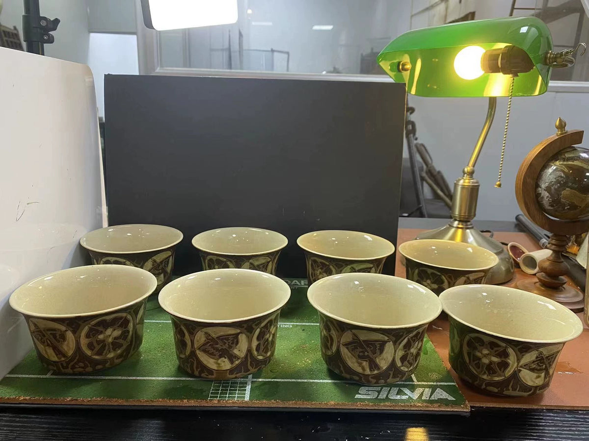 Japanese Mingei Bird and Plum Blossom Yunomi Cup — original seller image 1