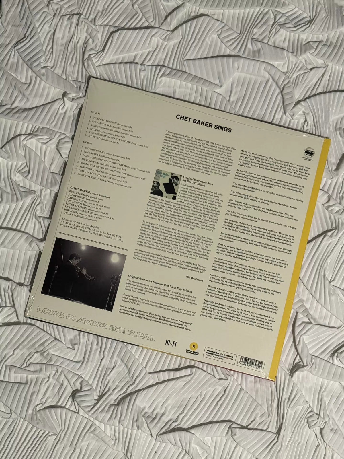 Chet Baker – Chet Baker Sings – Limited Yellow 180g Vinyl (LP)