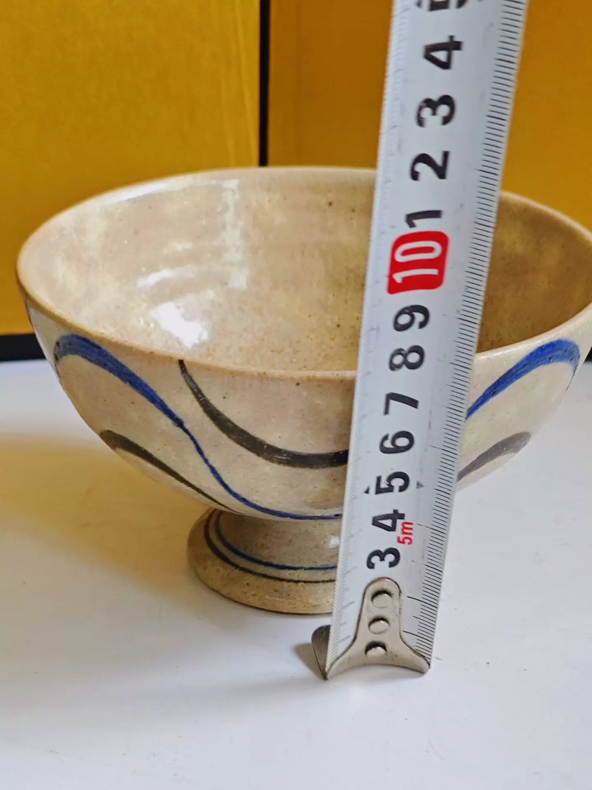 Shinji Akane – Pink Kohiki Footed Bowl with Hand-Painted Waves — original seller image 7