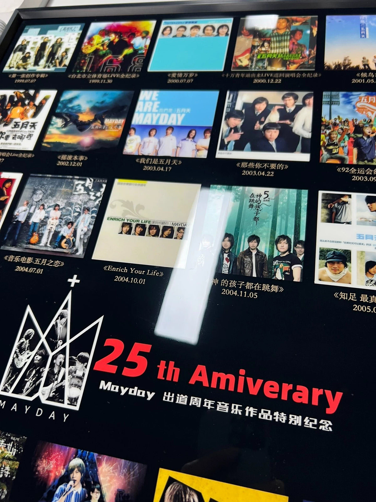 Mayday – 25th Anniversary Discography – Framed Collector Poster – actual item photograph 5