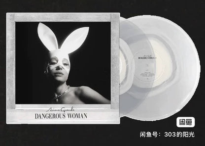 Ariana Grande – Dangerous Woman – 10th Anniversary White/Clear Color Vinyl LP – actual product photo 5