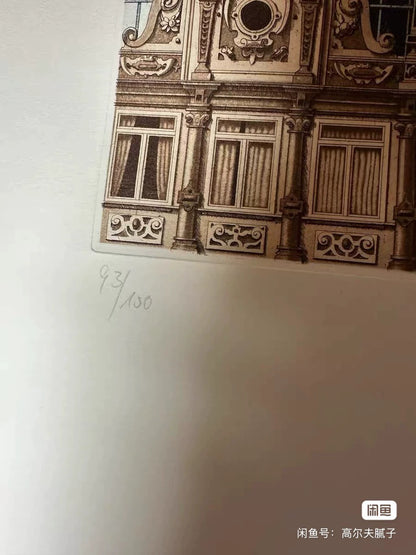 Architectural Colour Etching – Numbered Print – actual item photograph 3