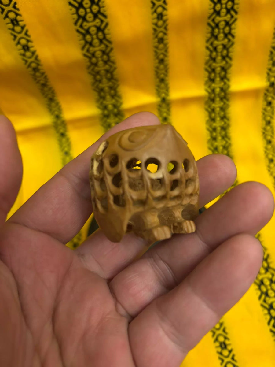 Carved Hedgehog Netsuke with Miniature Inside