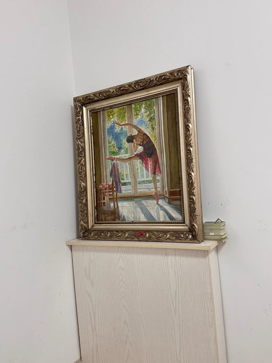 Ballet Dancer at a Window – Framed Painting