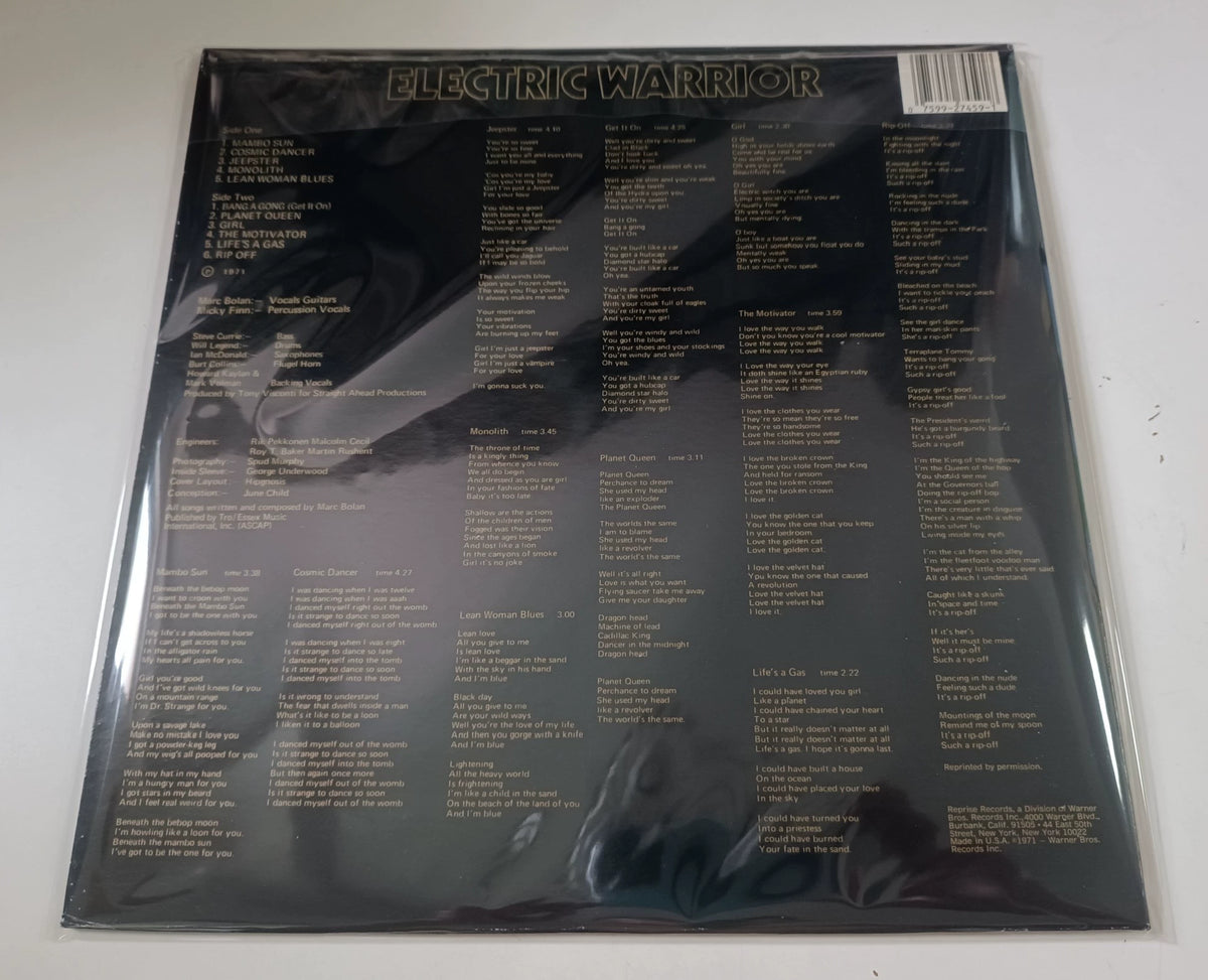 T. Rex – Electric Warrior – US Vinyl LP, Opened – detail 3