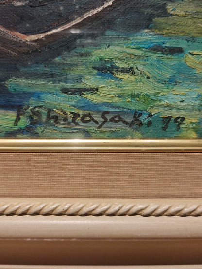K. Shirasaki – Venice Canal, Oil Painting, 1979