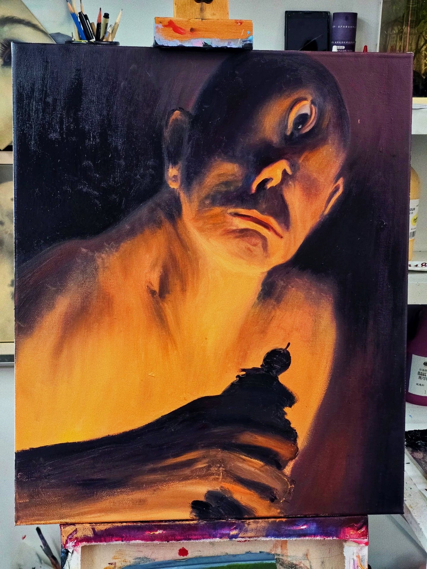 The Odyssey – Cyclops Original Oil Painting 50 × 60 cm