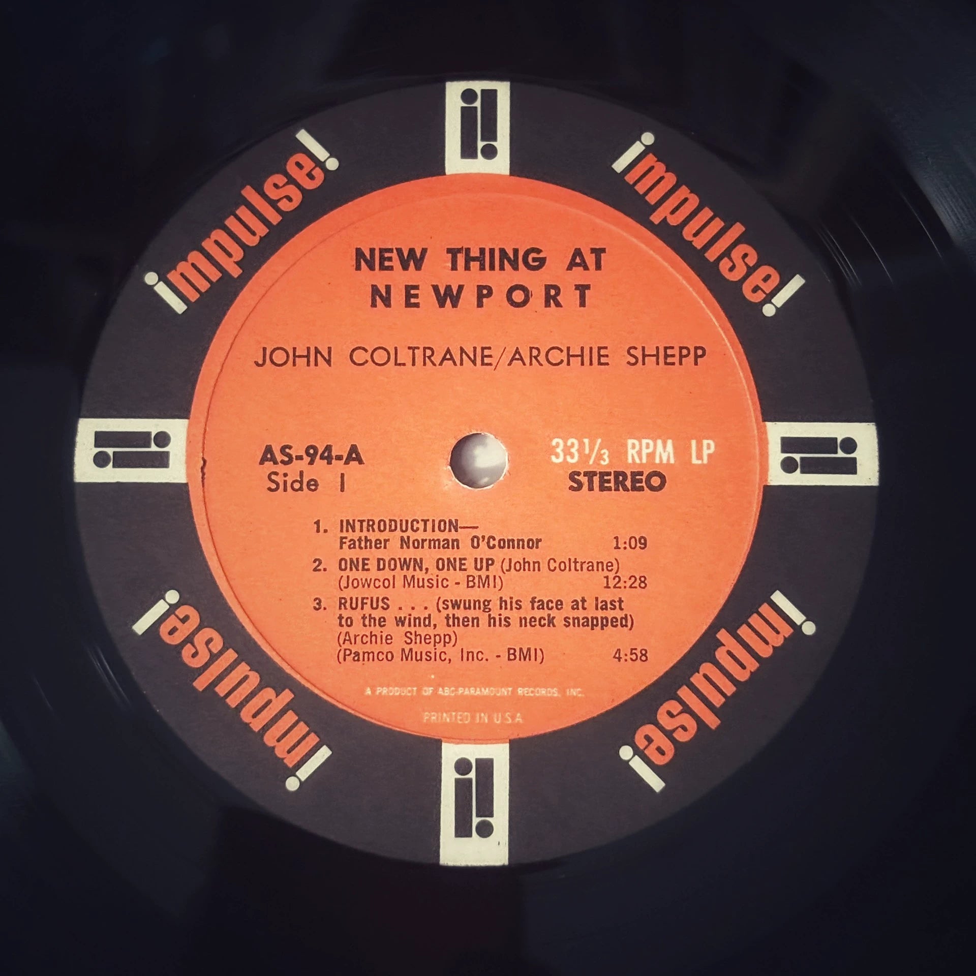 John Coltrane / Archie Shepp – New Thing at Newport US First-Press Vinyl LP
