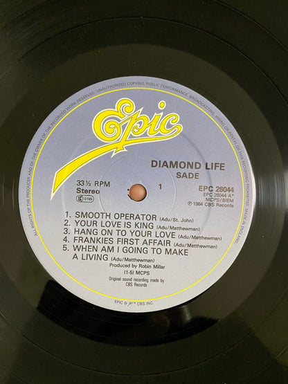Sade – Diamond Life – 1984 UK First Press Vinyl (LP)