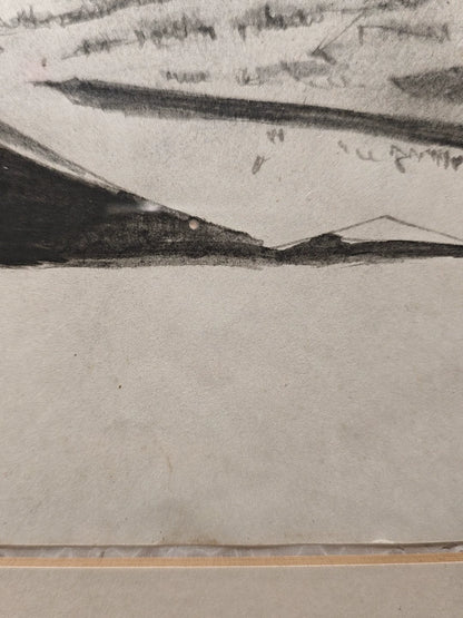 Shoes and Pipe – Framed Monochrome Drawing
