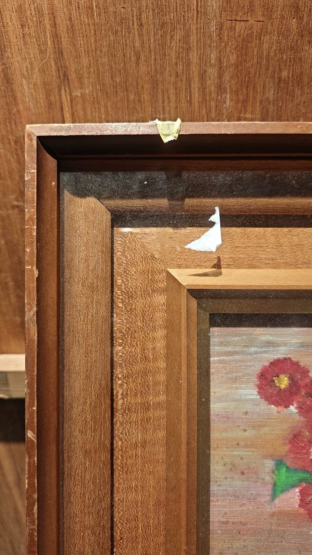 Flowers in a Blue Vase – Framed Painting