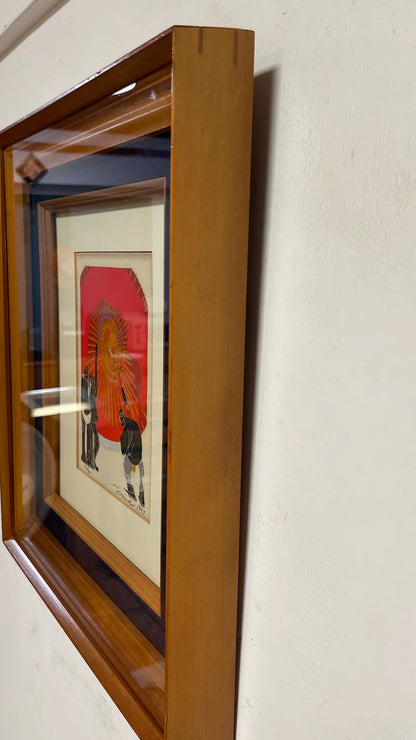 Festival Lantern – Signed Numbered Japanese Print, 1997 – detail 3