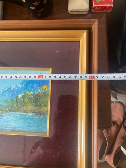 Mountain River Landscape – Framed Painting
