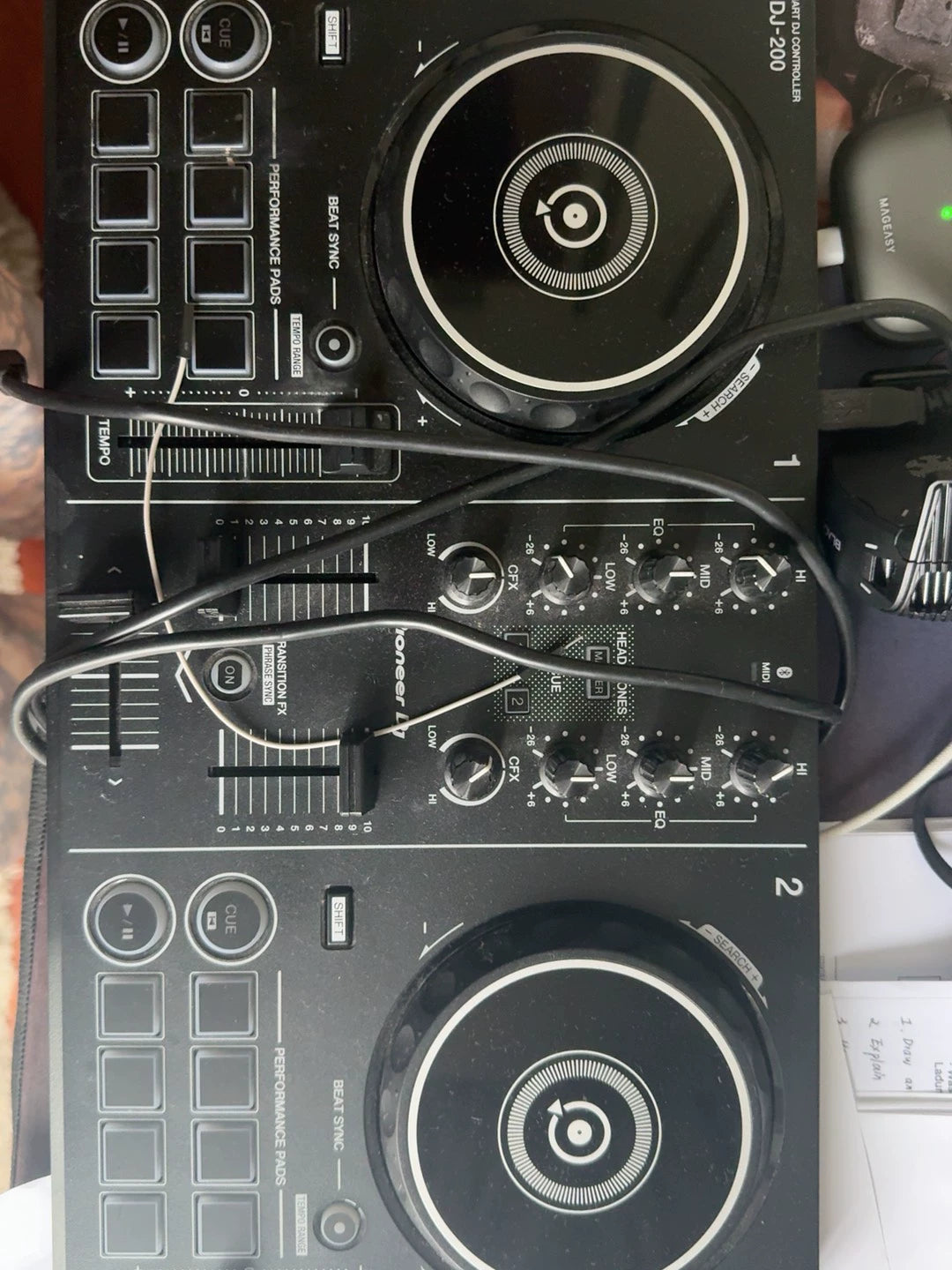 Pioneer DJ DDJ-200 – Compact DJ Controller – actual item photograph 1