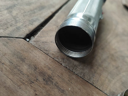Vintage Metal Flashlight, Approximately 18 cm – photo 8