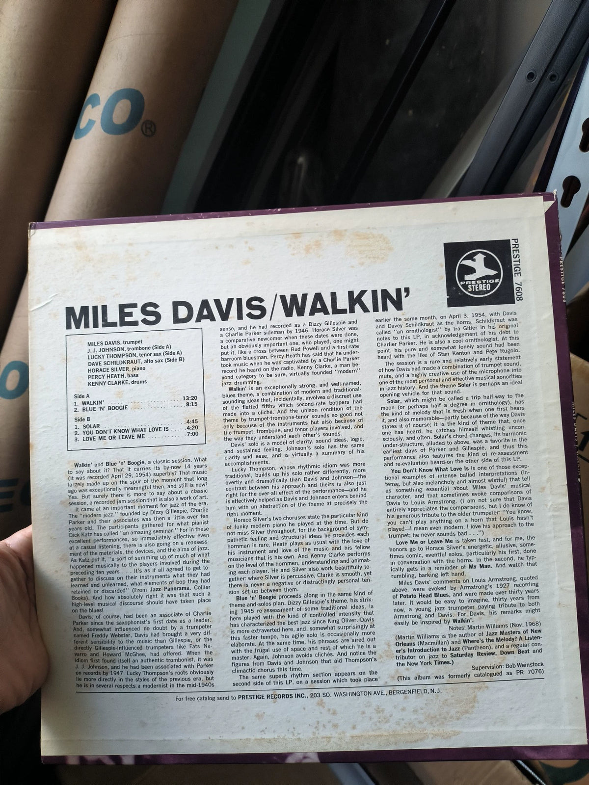 Miles Davis – Walkin' European Vinyl LP — product detail 5