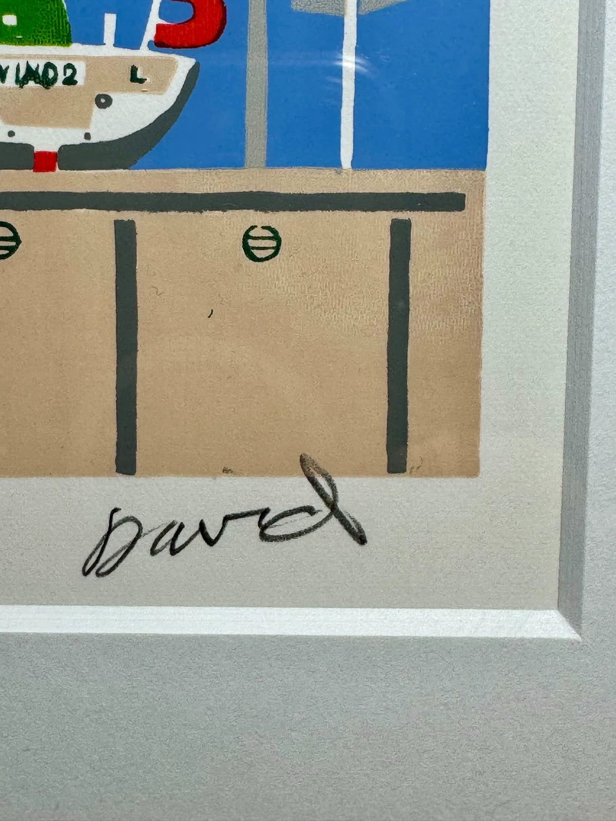 David Costa – Harbor Sailboats – Framed Print 1/200 – detail 6