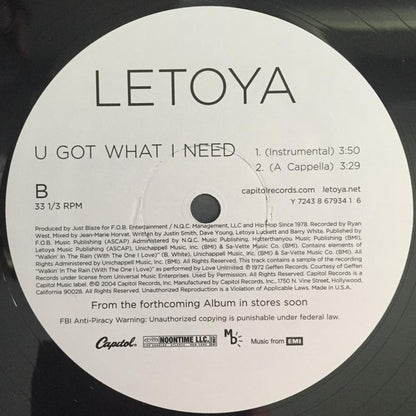 LeToya – U Got What I Need – 1, Vinyl, 12"