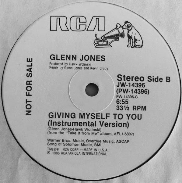 Glenn Jones – Giving Myself To You (Bi-Coastal Mixes) – edition reference image