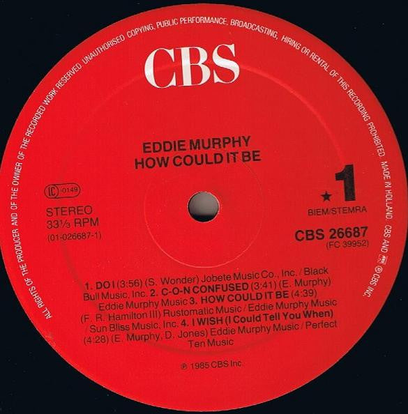 Eddie Murphy – How Could It Be – 1, Vinyl, LP, Album, Stereo