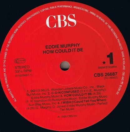Eddie Murphy – How Could It Be – 1, Vinyl, LP, Album, Stereo