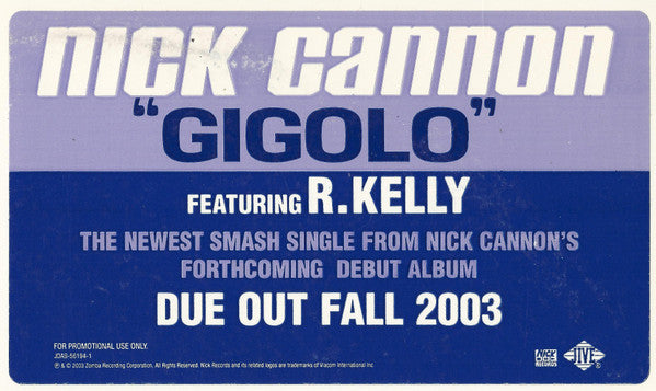 Nick Cannon Featuring R. Kelly – Gigolo – edition reference image