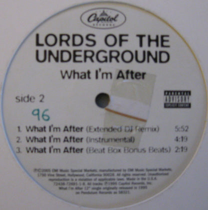 Lords Of The Underground – What I'm After – edition reference image