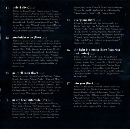 Ariana Grande K Bye For Now RSD 2CD interior detail