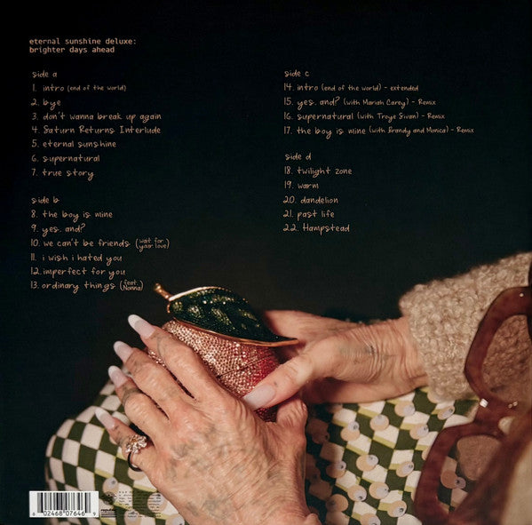 Ariana Grande Eternal Sunshine Deluxe 2LP back cover