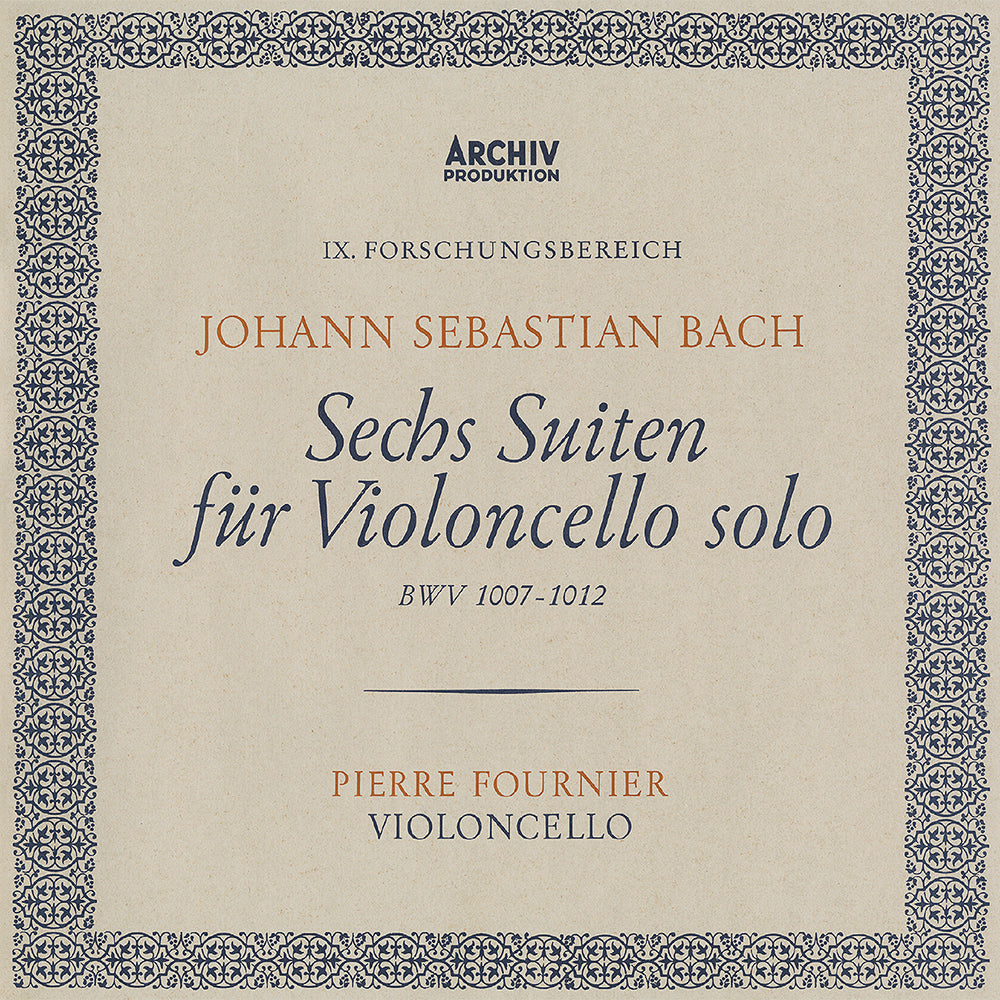 Pierre Fournier (cello) – J.S.BACH: SUITE FUR VIOLONCELLO SOLO NR.1.3.5 [UHQCD] [CD HQCD]