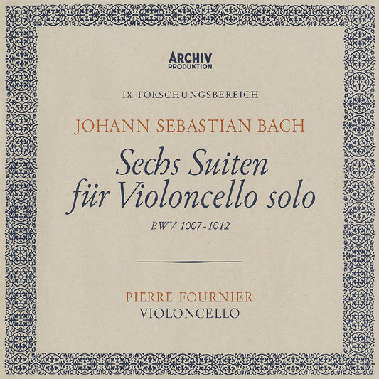 Pierre Fournier (cello) – J.S.BACH: SUITE FUR VIOLONCELLO SOLO NR.1.3.5 [UHQCD] [CD HQCD]