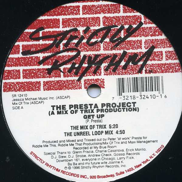 The Presta Project – Get Up / Muffled Feelings – 12-inch – release reference 1