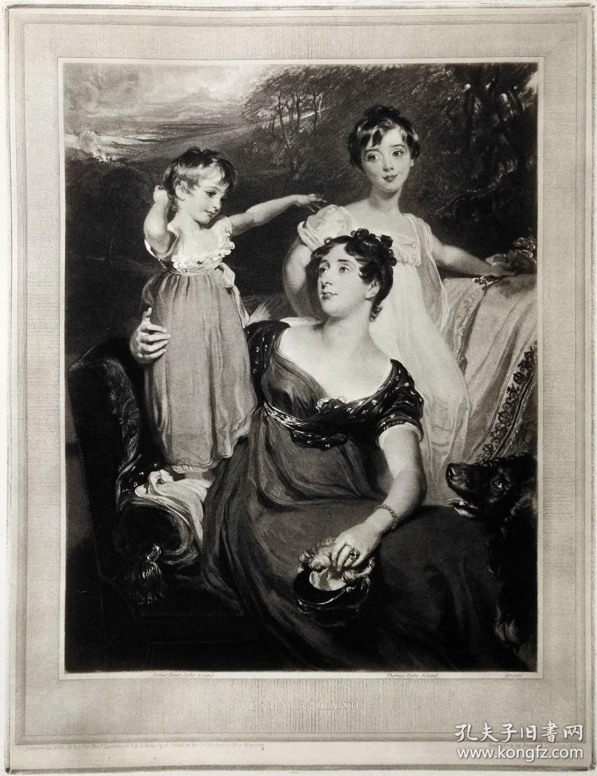 Thomas Lawrence — Lady Acland with Her Two Sons, 1922 Photogravure 158/300