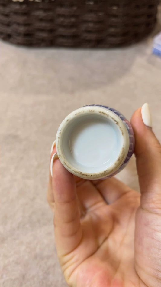 Blue-and-white pine bamboo and plum mini vase