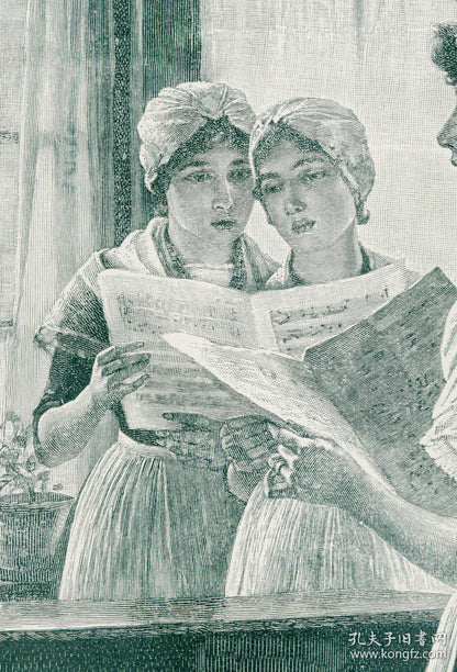 Walter Firle — Vocal Rehearsal, 1899 Wood Engraving
