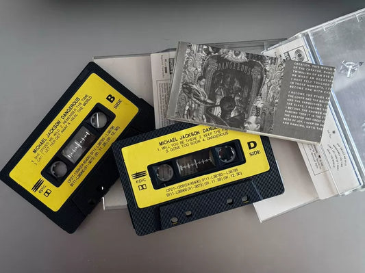 Michael Jackson Dangerous Korean double cassette with lyric inserts, sides B and D